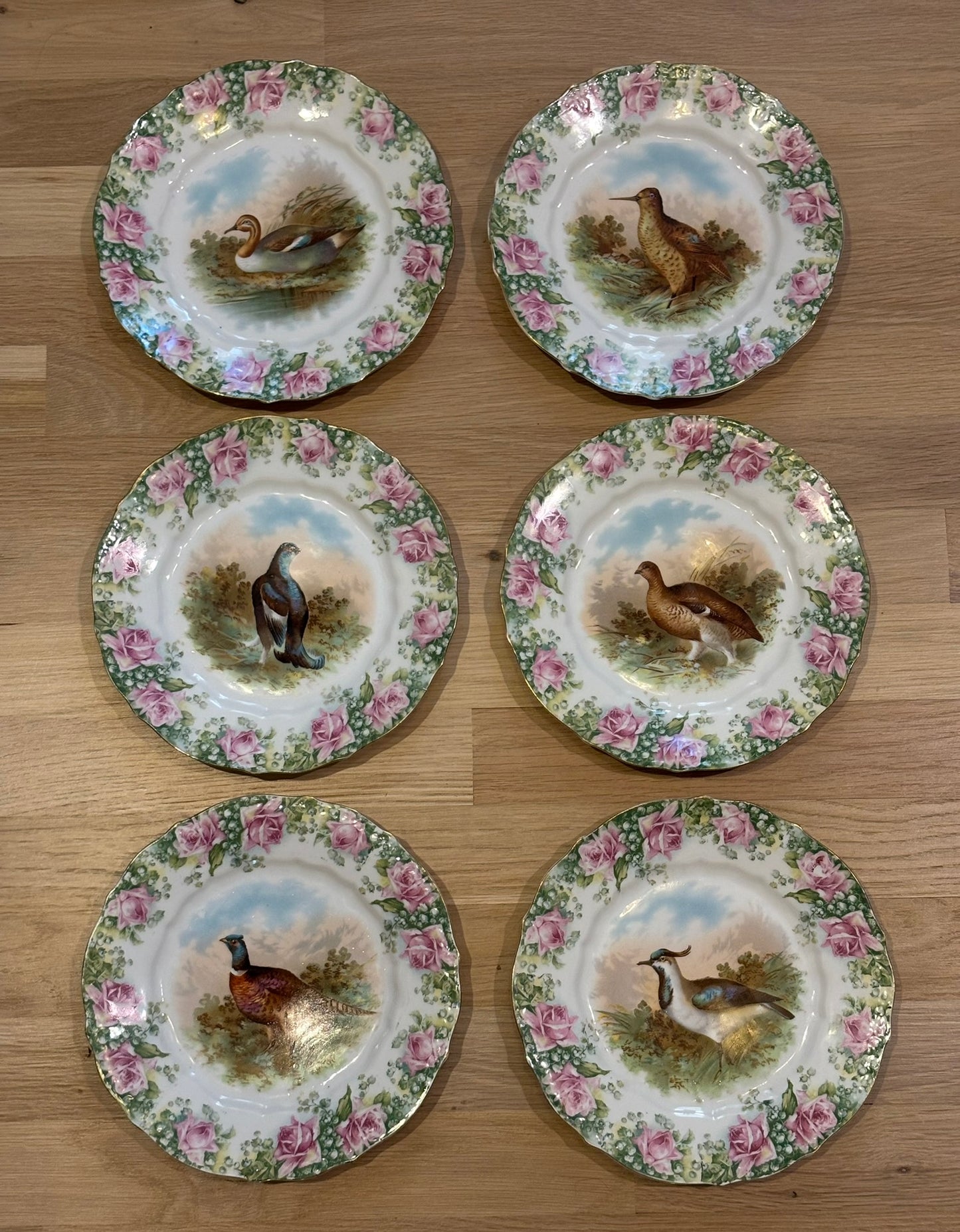 Germany Game Plates 1 h 8.5 w set of 6