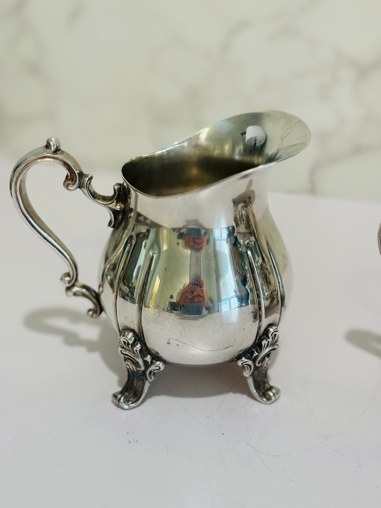 Gorham Heritag Silverplate sugar and creamer