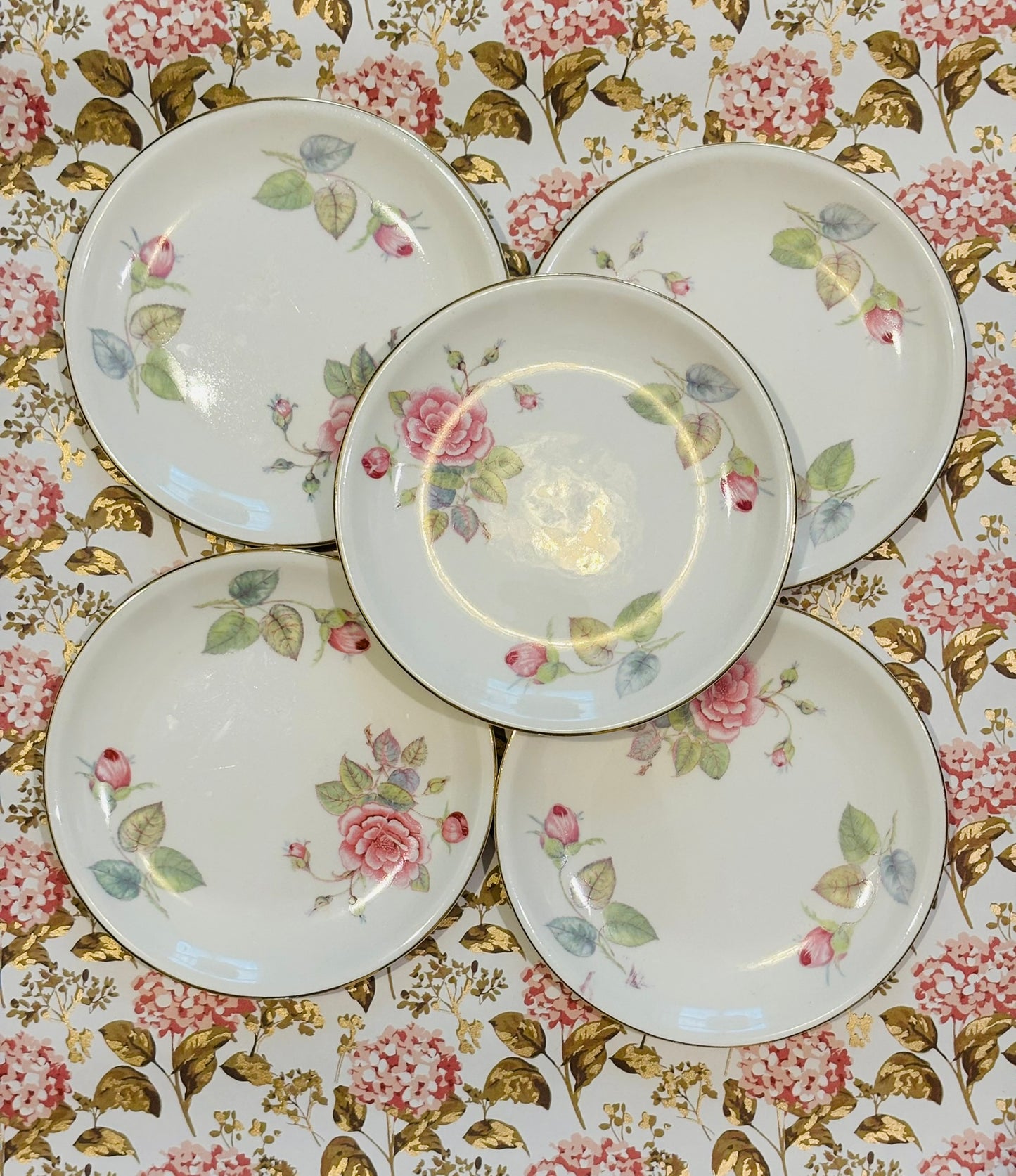 Set of 5 Paden City Pottery Plates 6.25 w