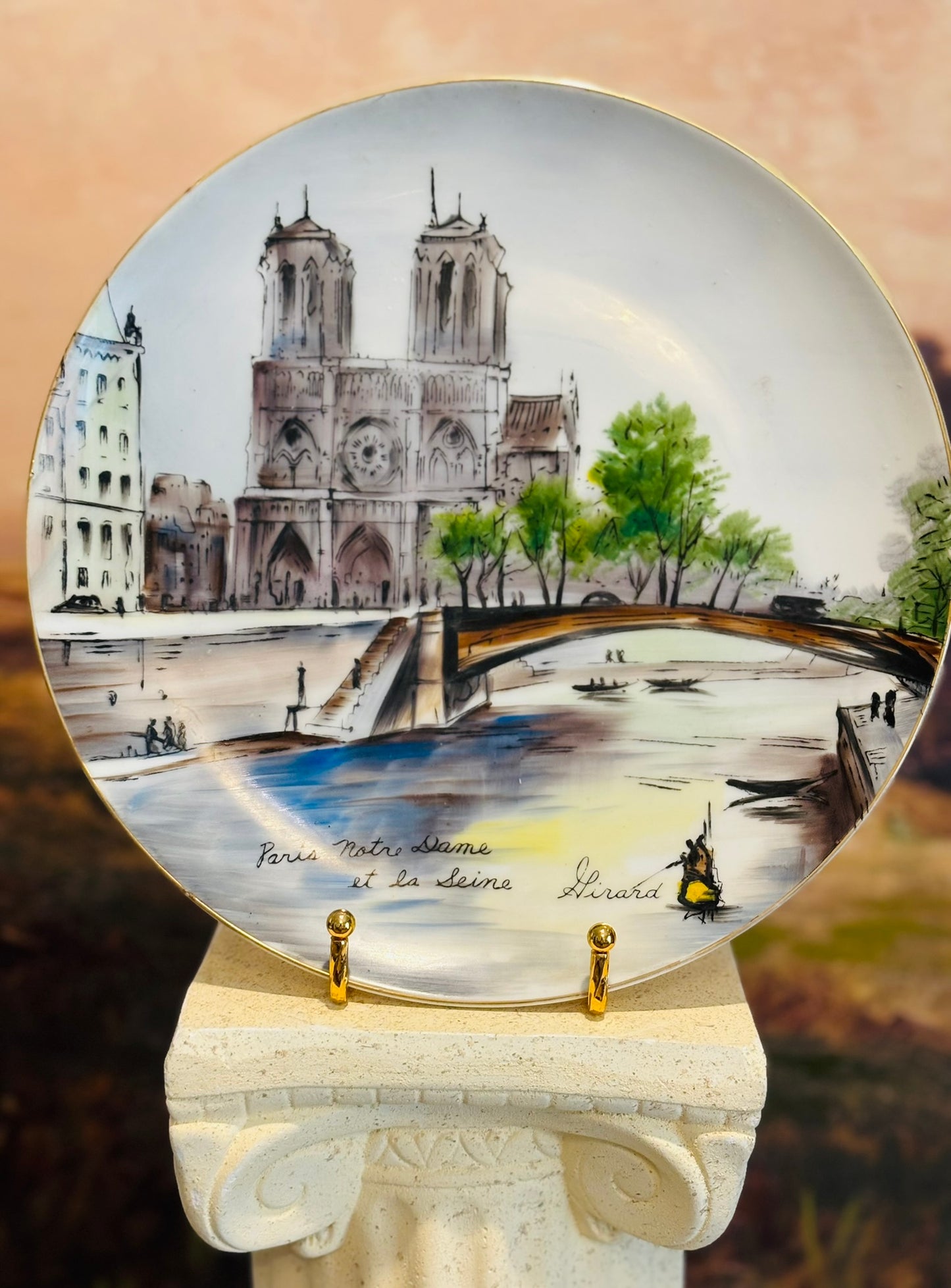 Pair of Girard Paris Plates 10 w