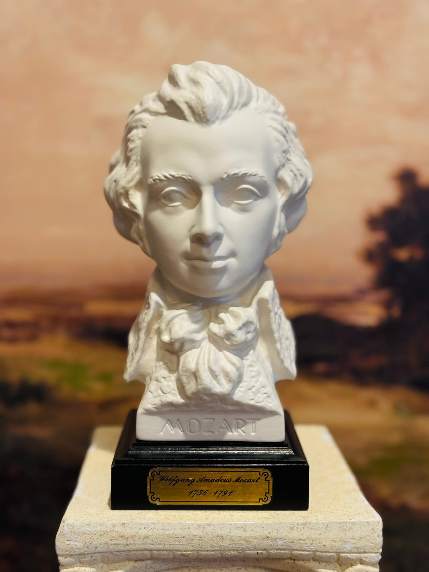 Vintage Goebel Mozart Porcelain Bust 9 h 4.5 d 4 w