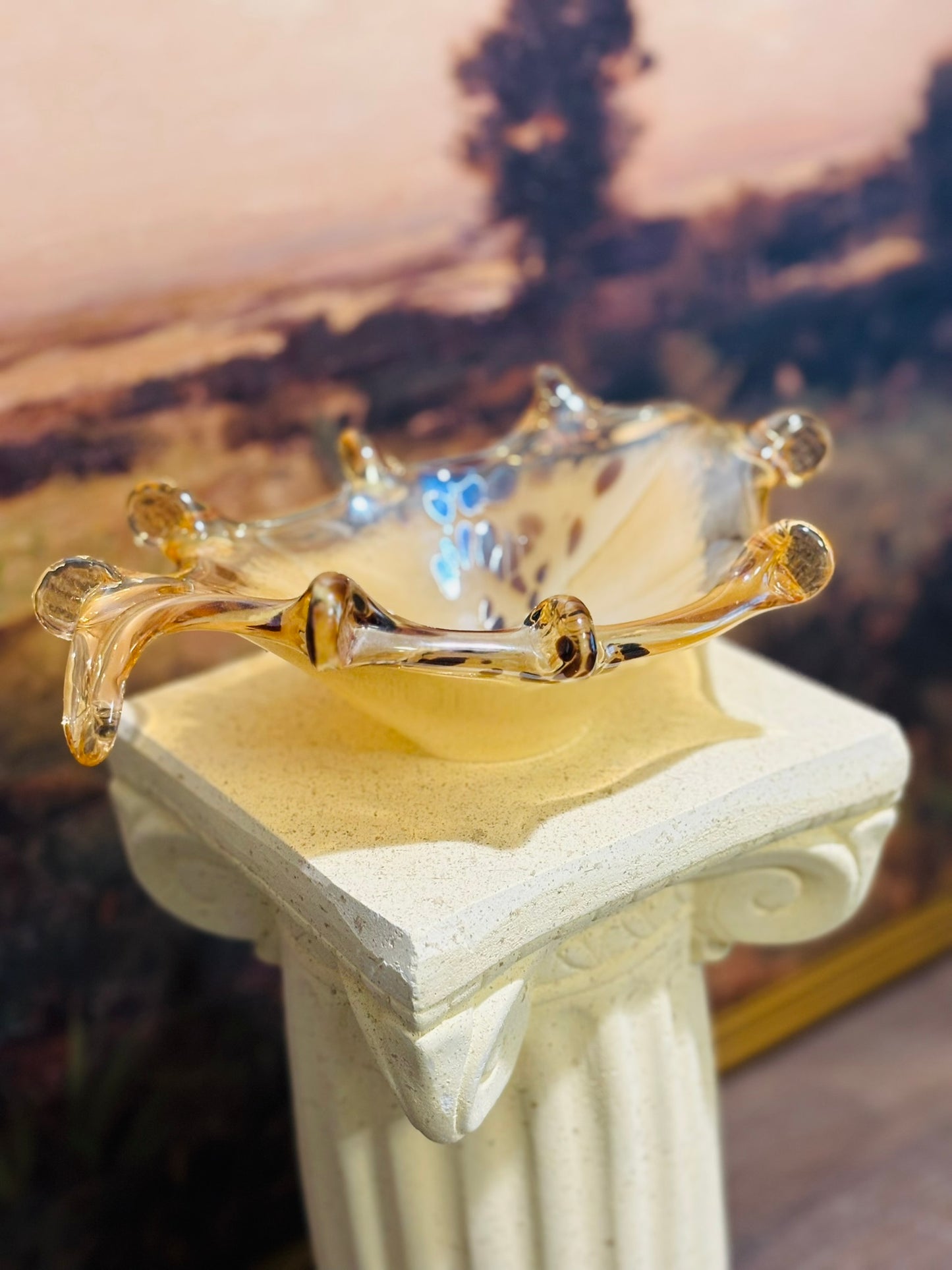 Handblown Art glass Vessel in Sea Creature Form