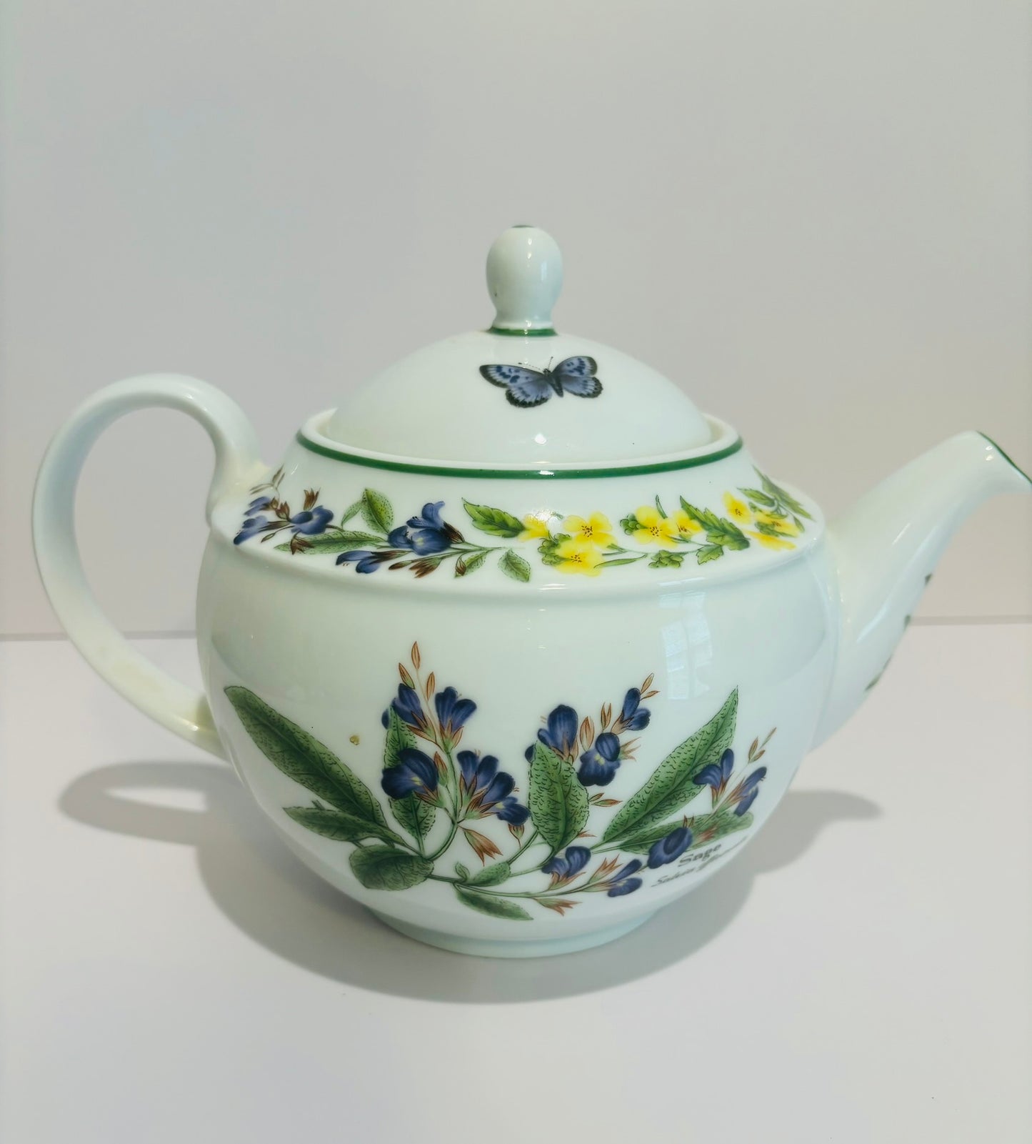 Royal Worchester Tea Pot (butterflies on lid) 6 h x 9 w