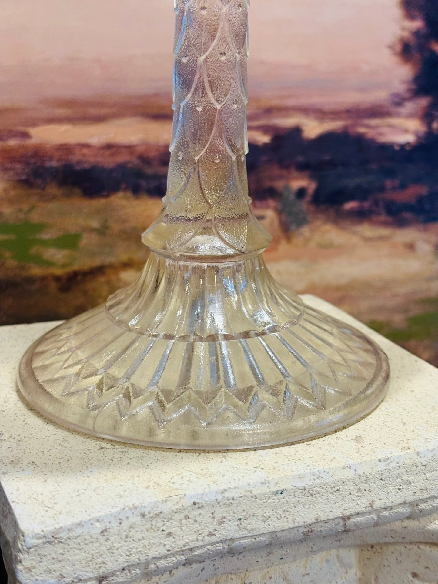 Late 19th Century Bon Bon Glass Compote with Greek Key
