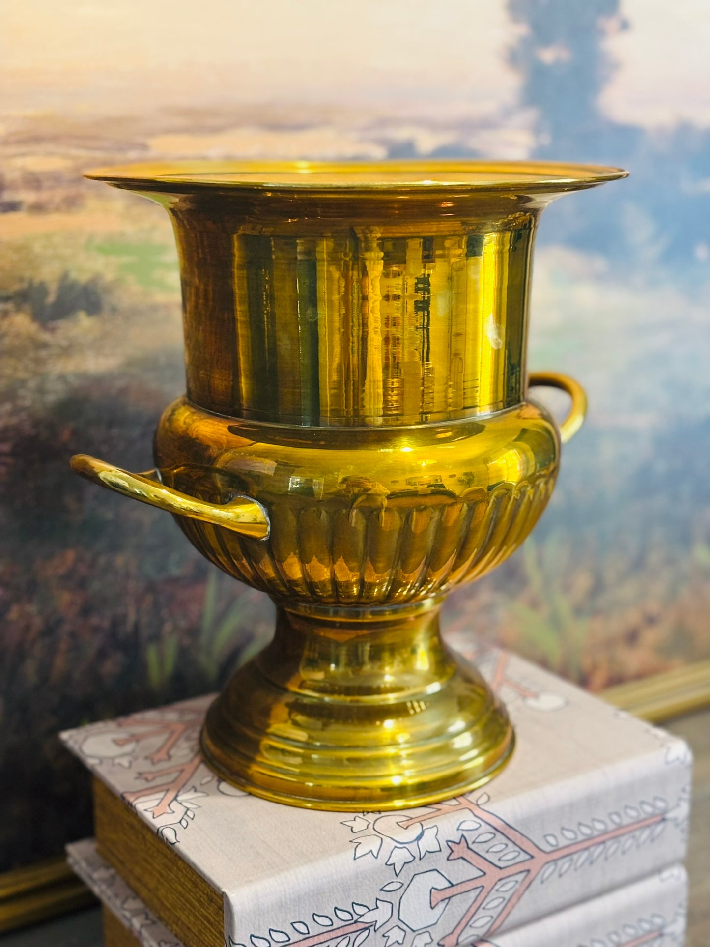 Vintage Brass champagne bucket 10 x 10