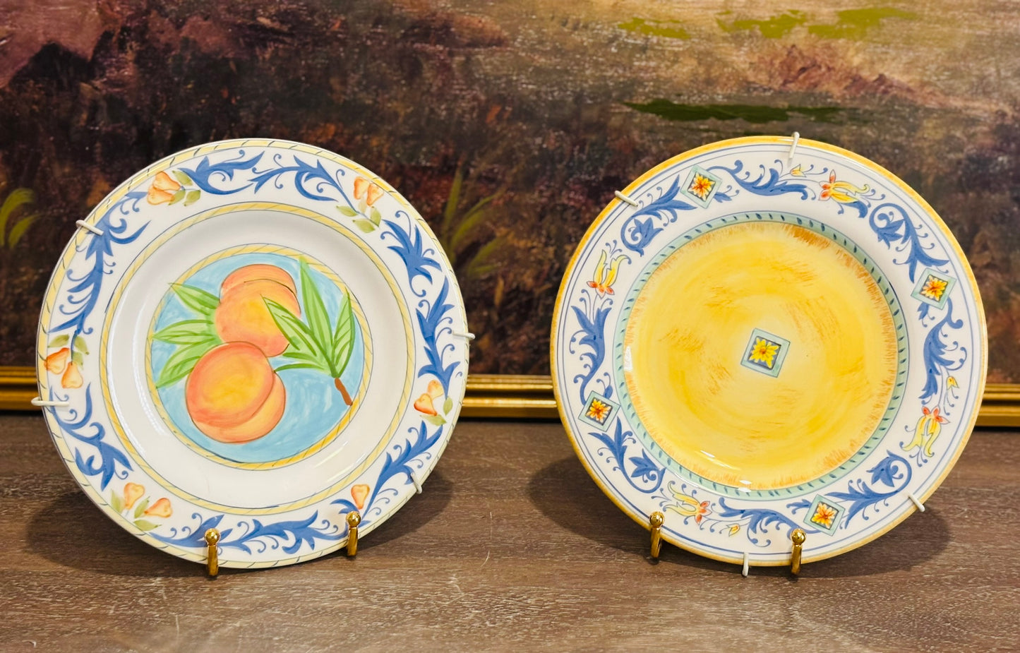 Colorful italian looking plates 8.5 w Keridesign Desert Ridge Imports