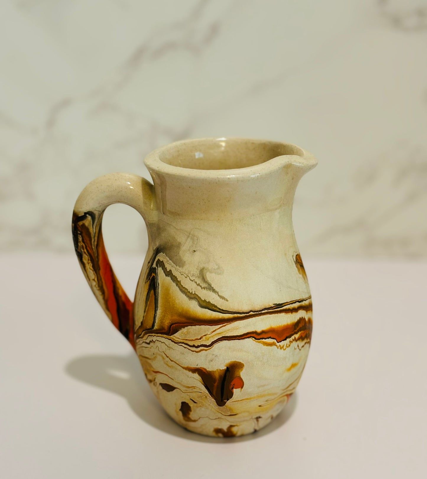 Hand painted mexican water jug Nemadji pottery