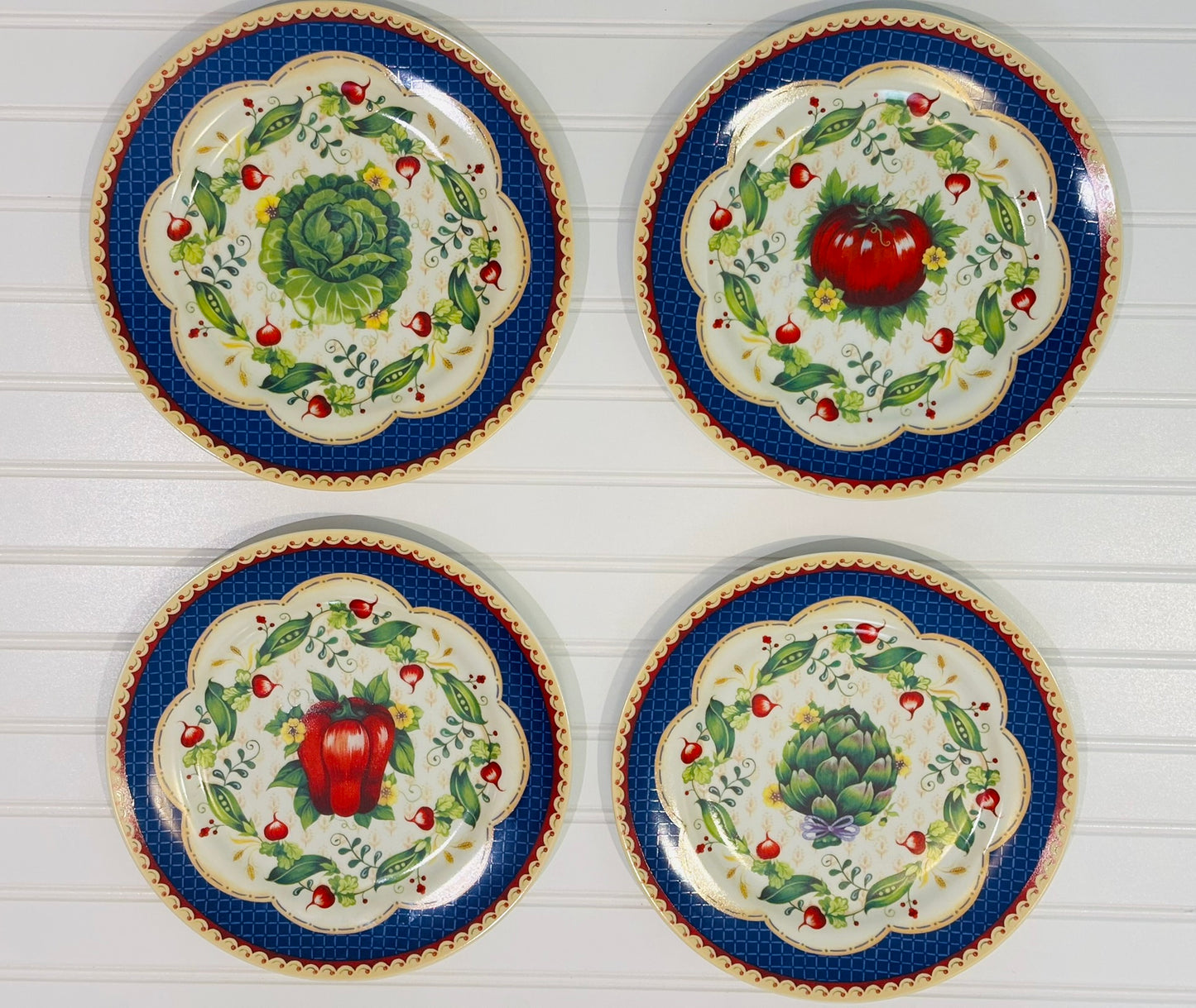 Set of 4-8.25 w and 4-10 w Andrea by Sadek Le Jardin plates