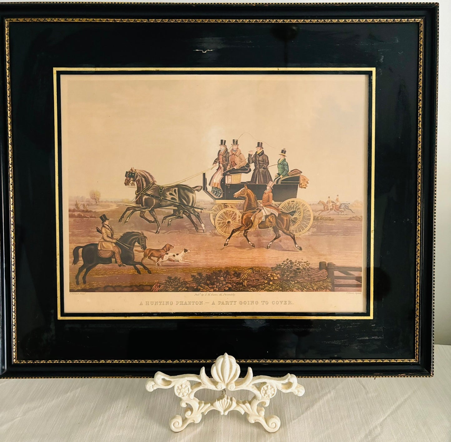 A Hunting Phaeton Horse Carriage 22 h x 26 w