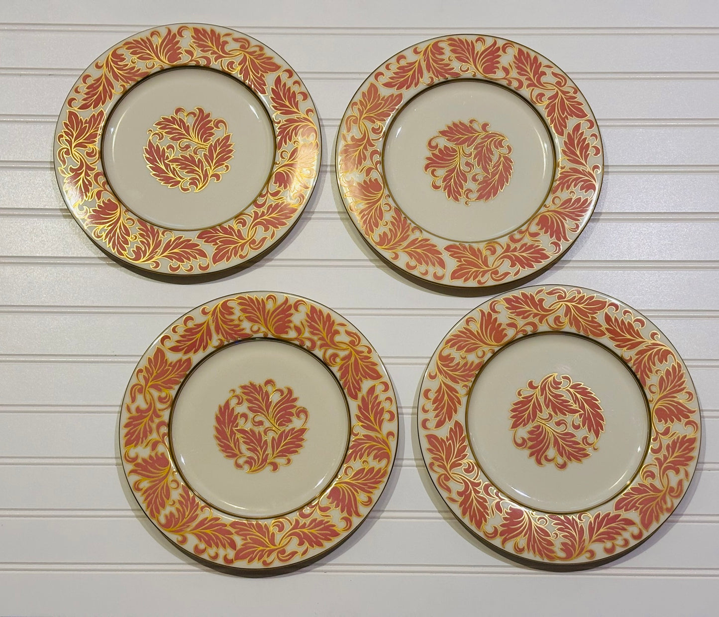 Set of 4 Pink Castleton Dinner Plates 10 w