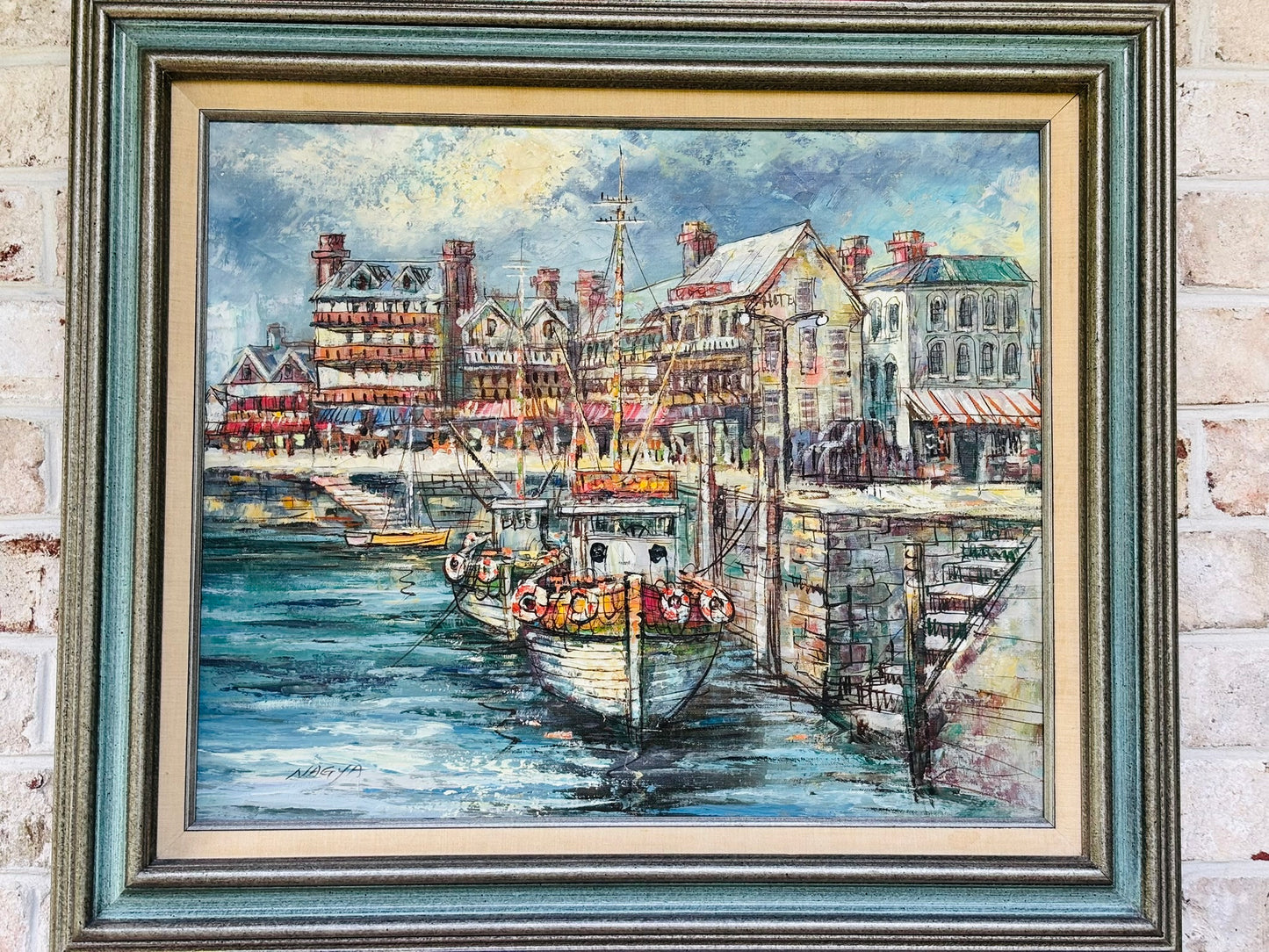 Original Sailboat Painting 27 x 30