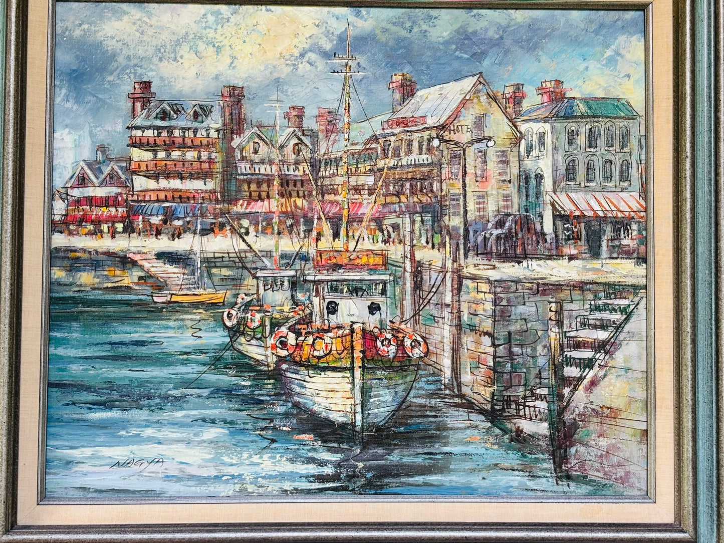 Original Sailboat Painting 27 x 30