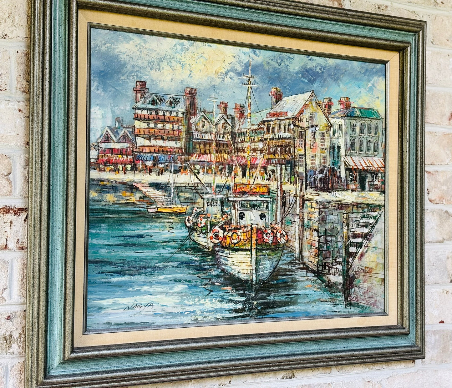 Original Sailboat Painting 27 x 30