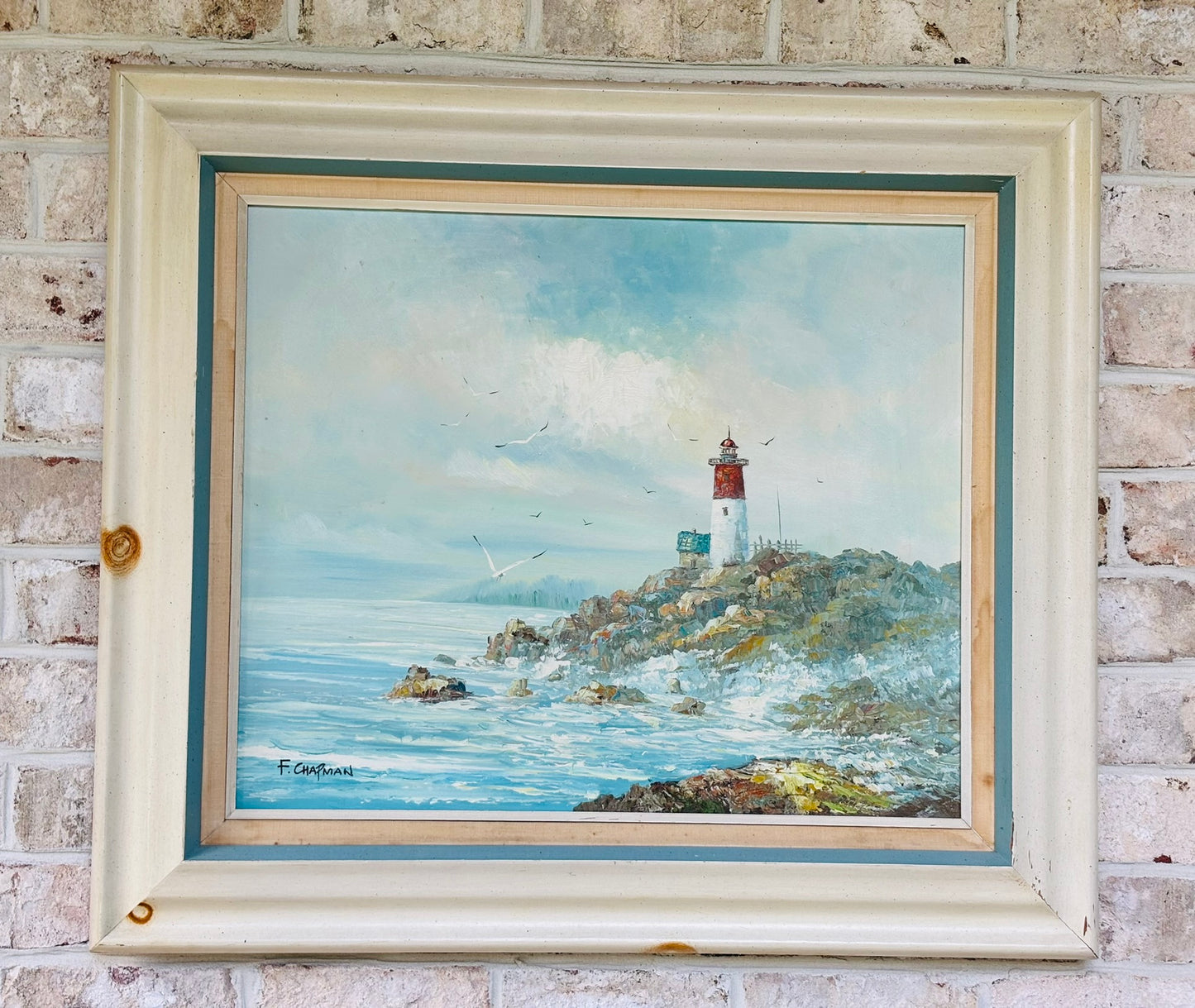Original Oil Lighthouse painting 28 x 33