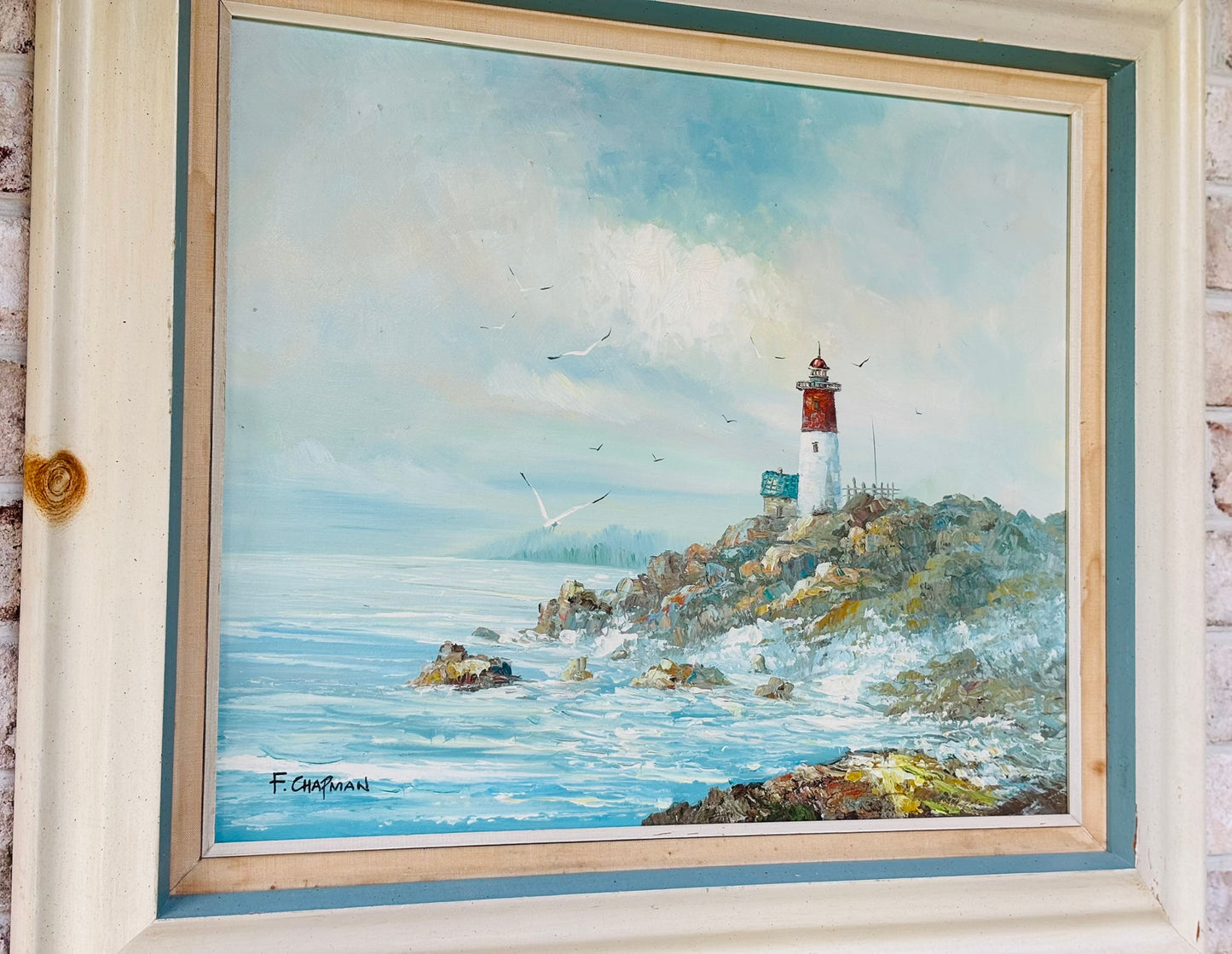 Original Oil Lighthouse painting 28 x 33