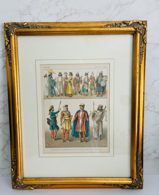Framed Persian Lithograph 16 x 21