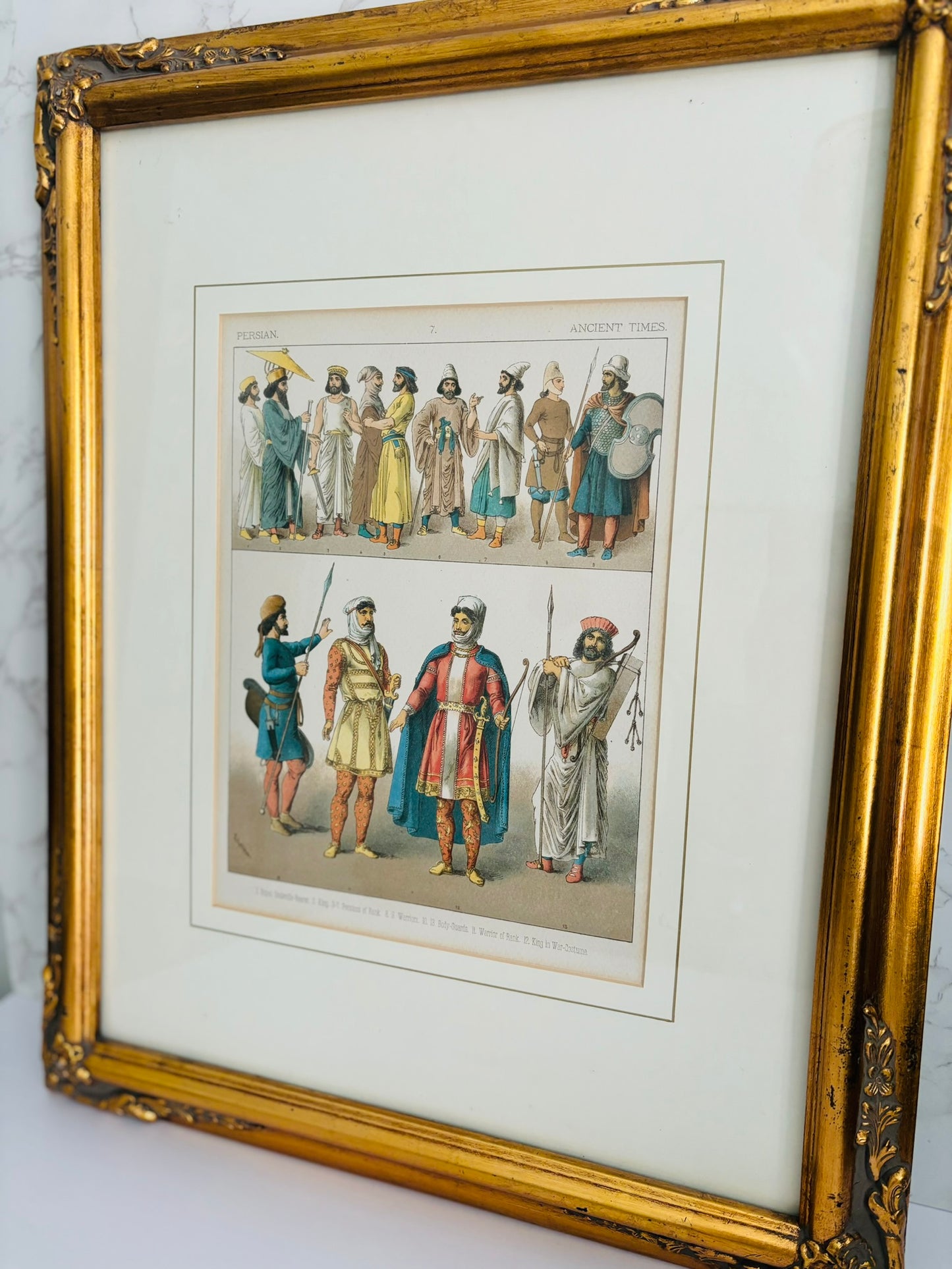 Framed Persian Lithograph 16 x 21