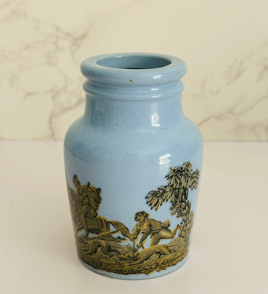 Prattware Meat Paste Pot Blue 4 x 2.25