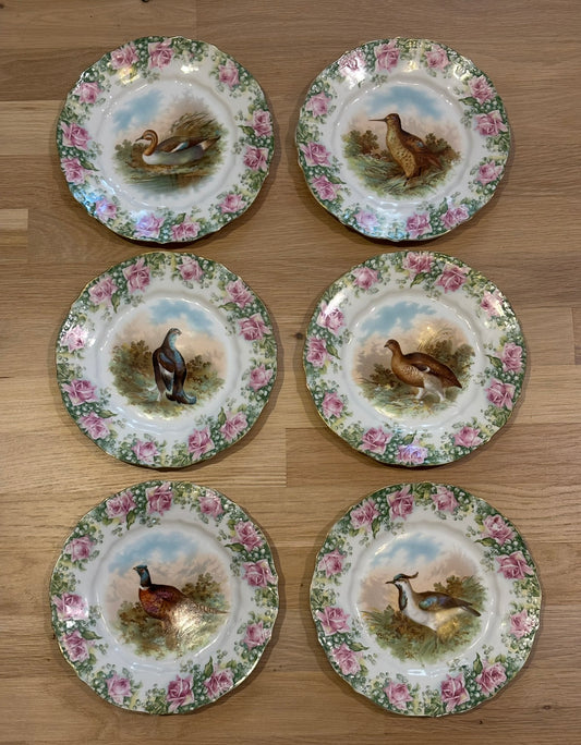 Germany Game Plates  1 h 8.5 w set of 6