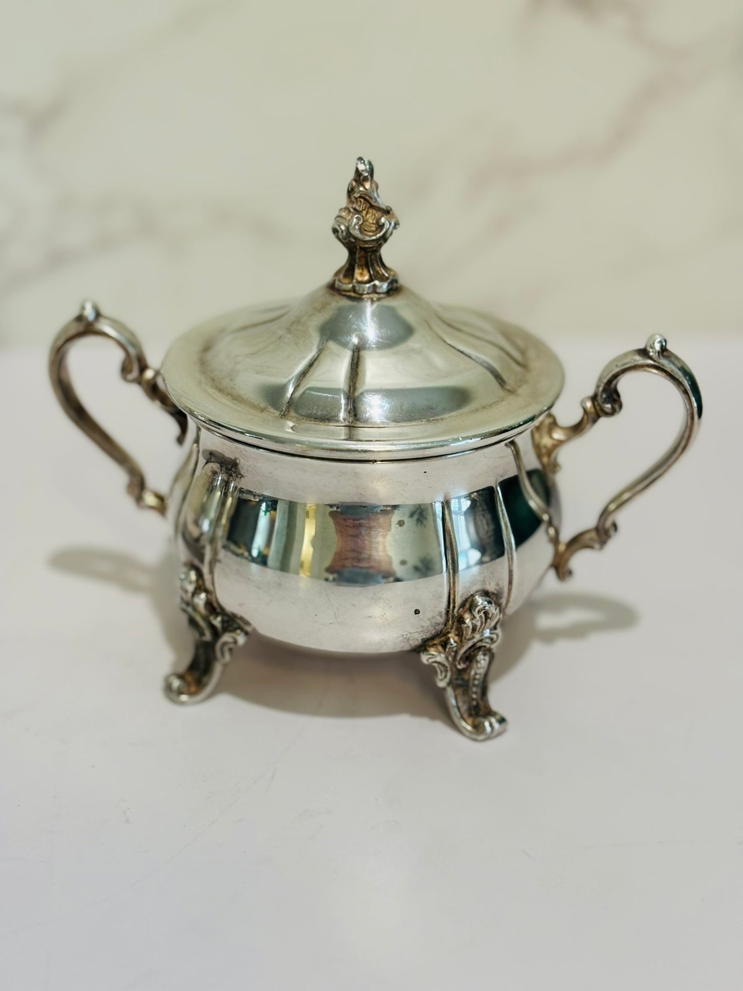 Gorham Heritag Silverplate sugar and creamer