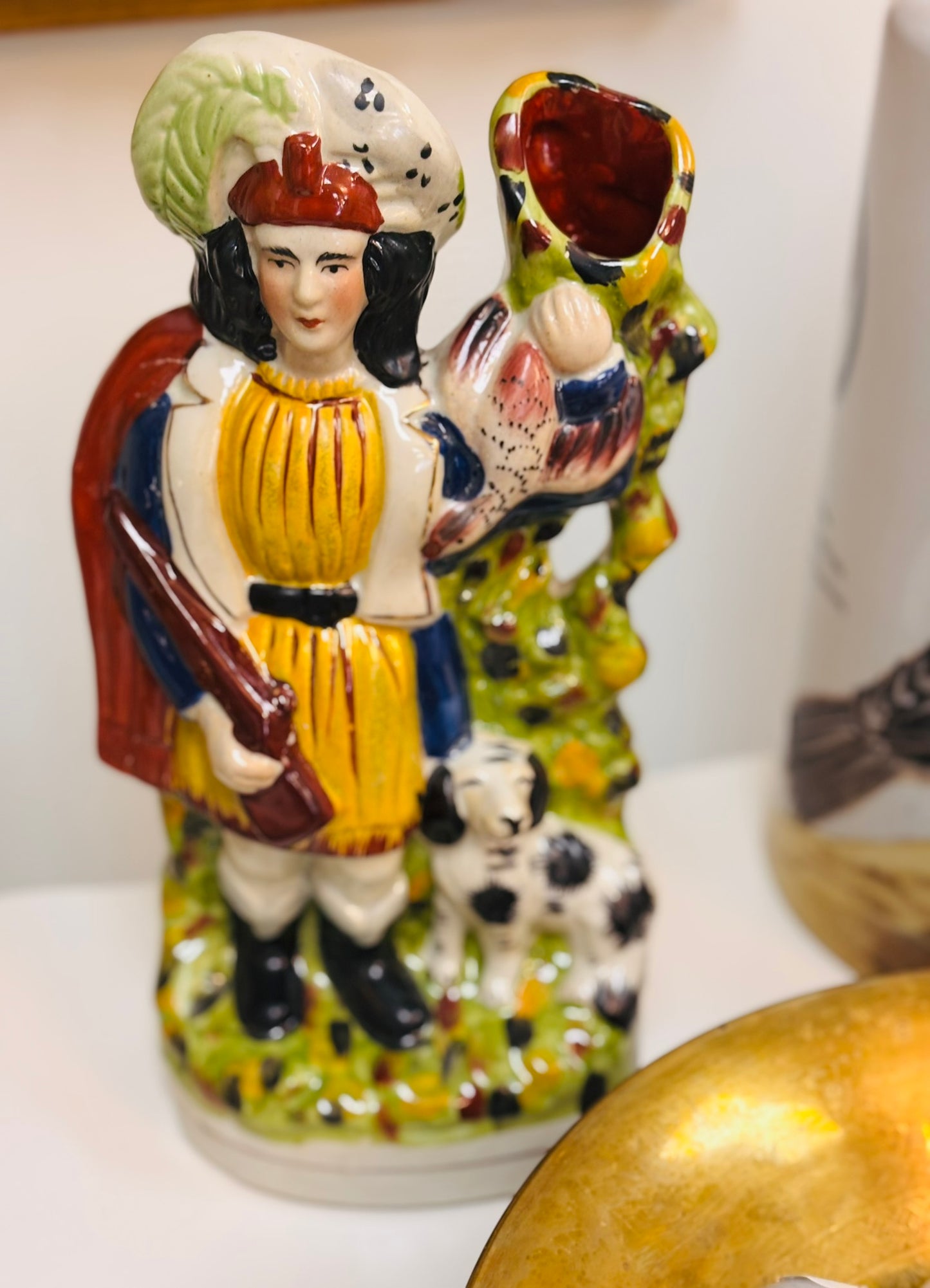 Large Staffordshire Figurine 12 h x 5.5 w