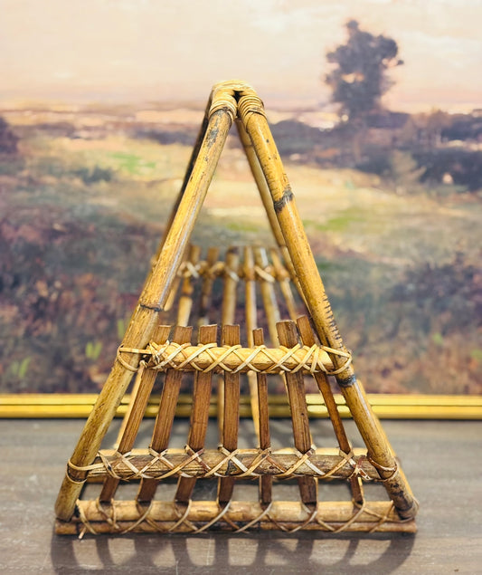 Bamboo magazine rack  16 h 14 d/w