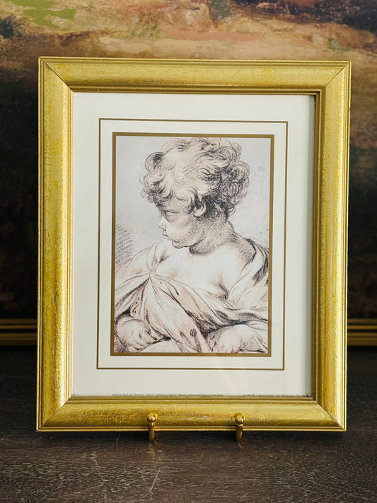 Studies of a Child Curly hair kid print 10 x 12 x .5 h