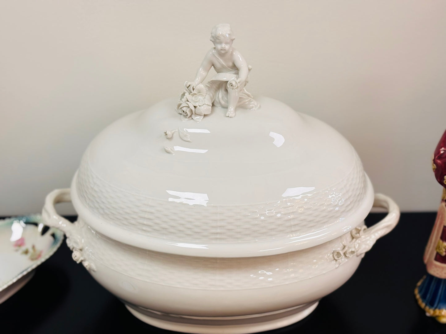 Vintage White Berlin Tureen 16 l x 12 h