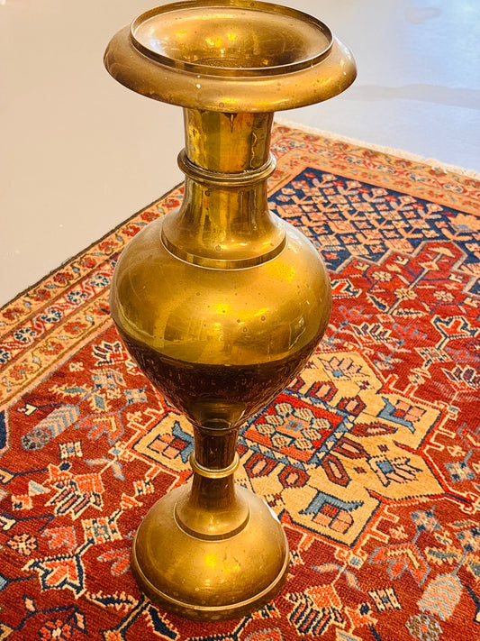 Unique Tall Brass Floor Vase 22 high