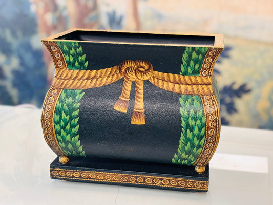 Vintage John Richard Collection Cache Back with Greenery 10.75 x 6 w x 9.5 h