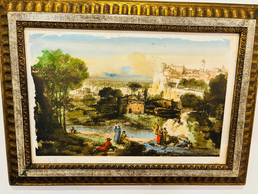 Vintage Framed Scenic Print 15 x 20