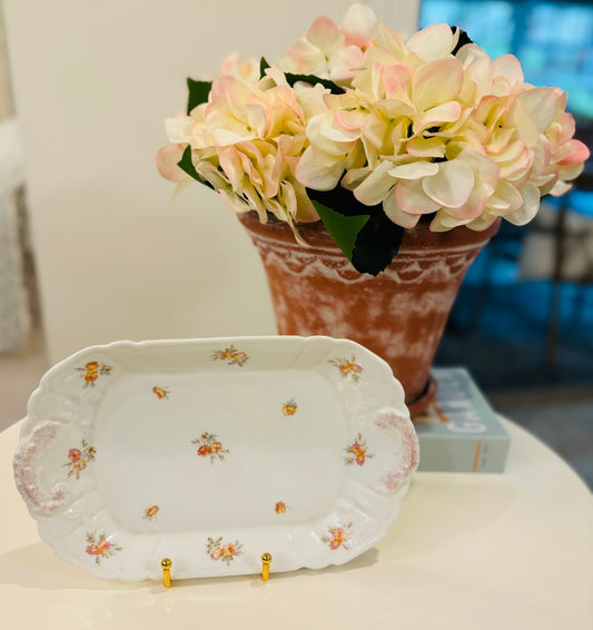 Limoges Peach small china serving tray Limoges 11 l x 7 w