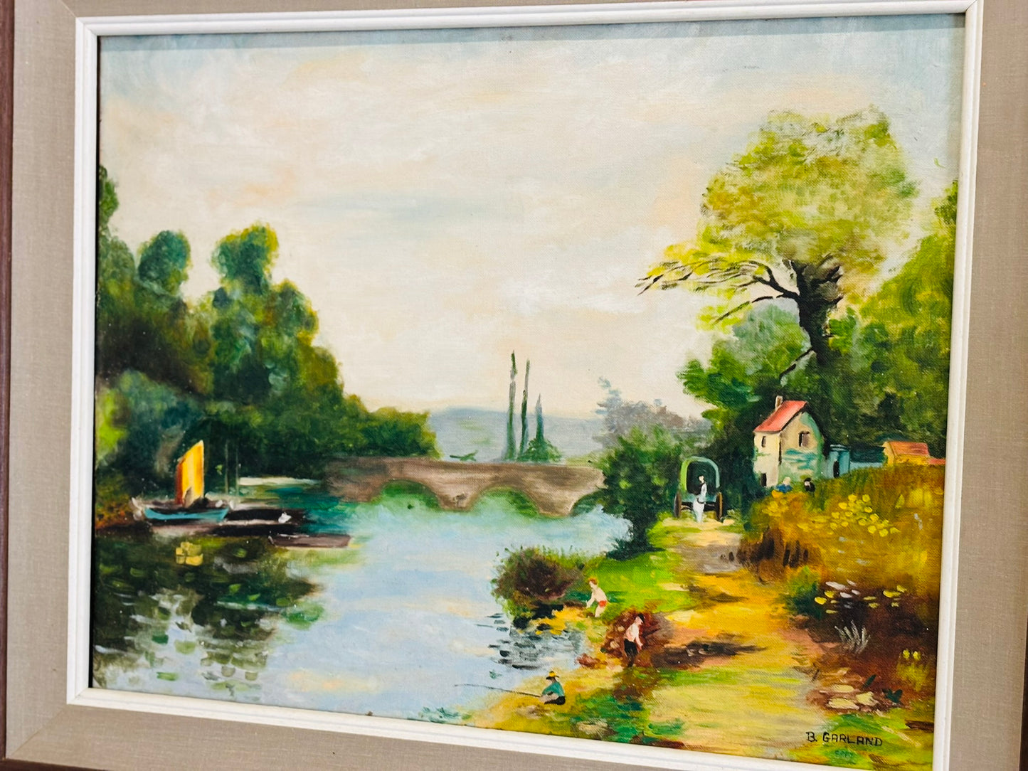 Cottage oil landscape  21 h 25 w 1.5 d
