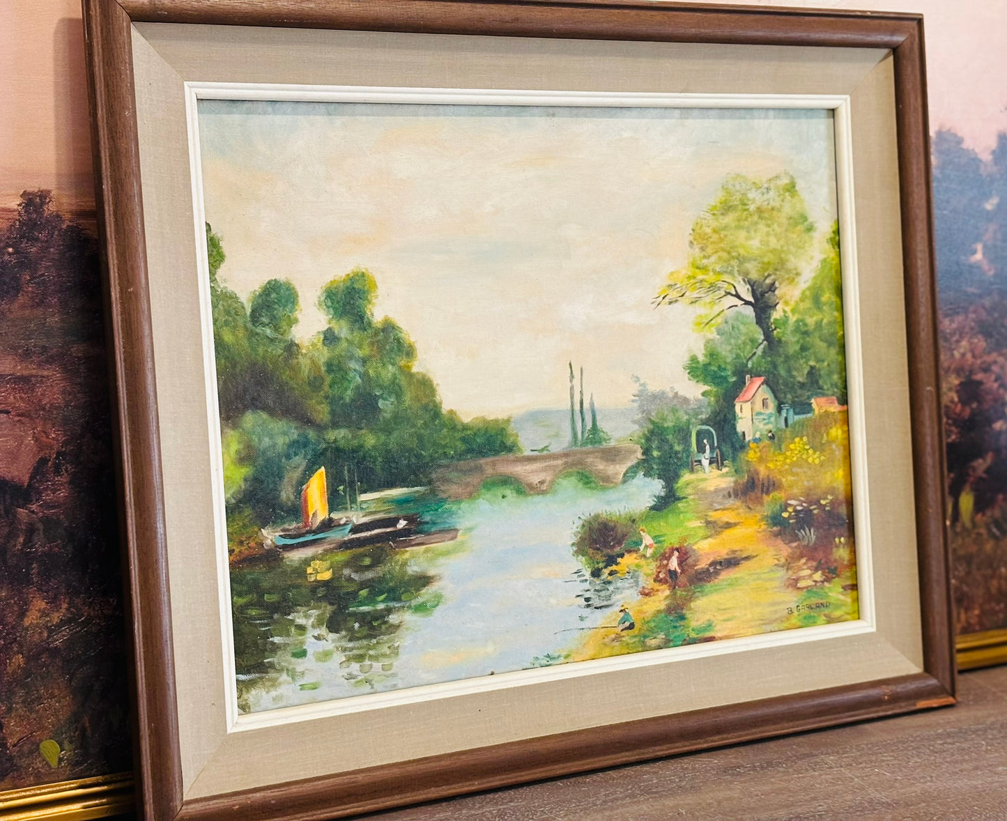 Cottage oil landscape  21 h 25 w 1.5 d