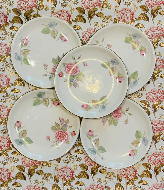 Set of 5 Paden City Pottery Plates  6.25 w