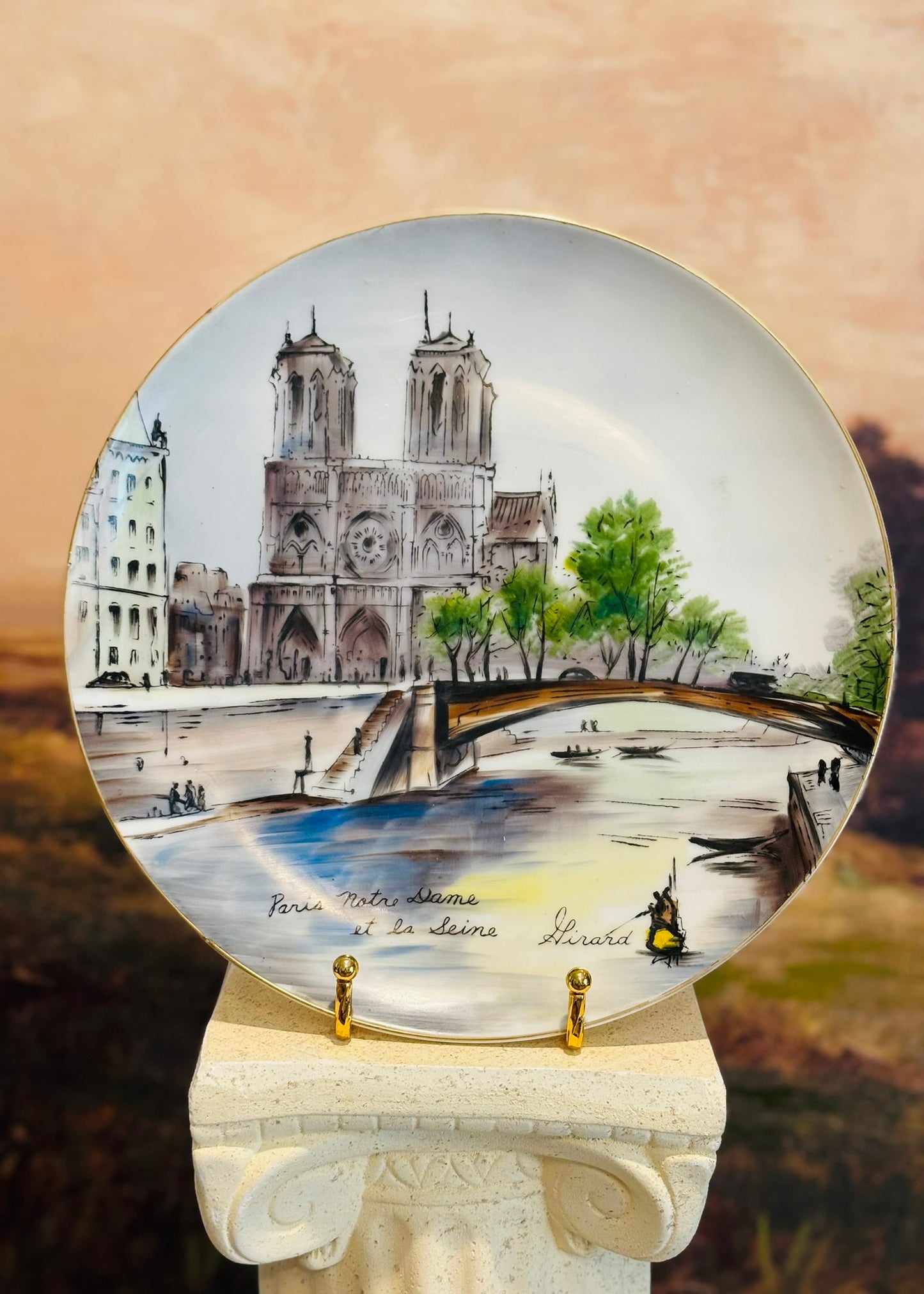 Pair of Girard Paris Plates 10 w