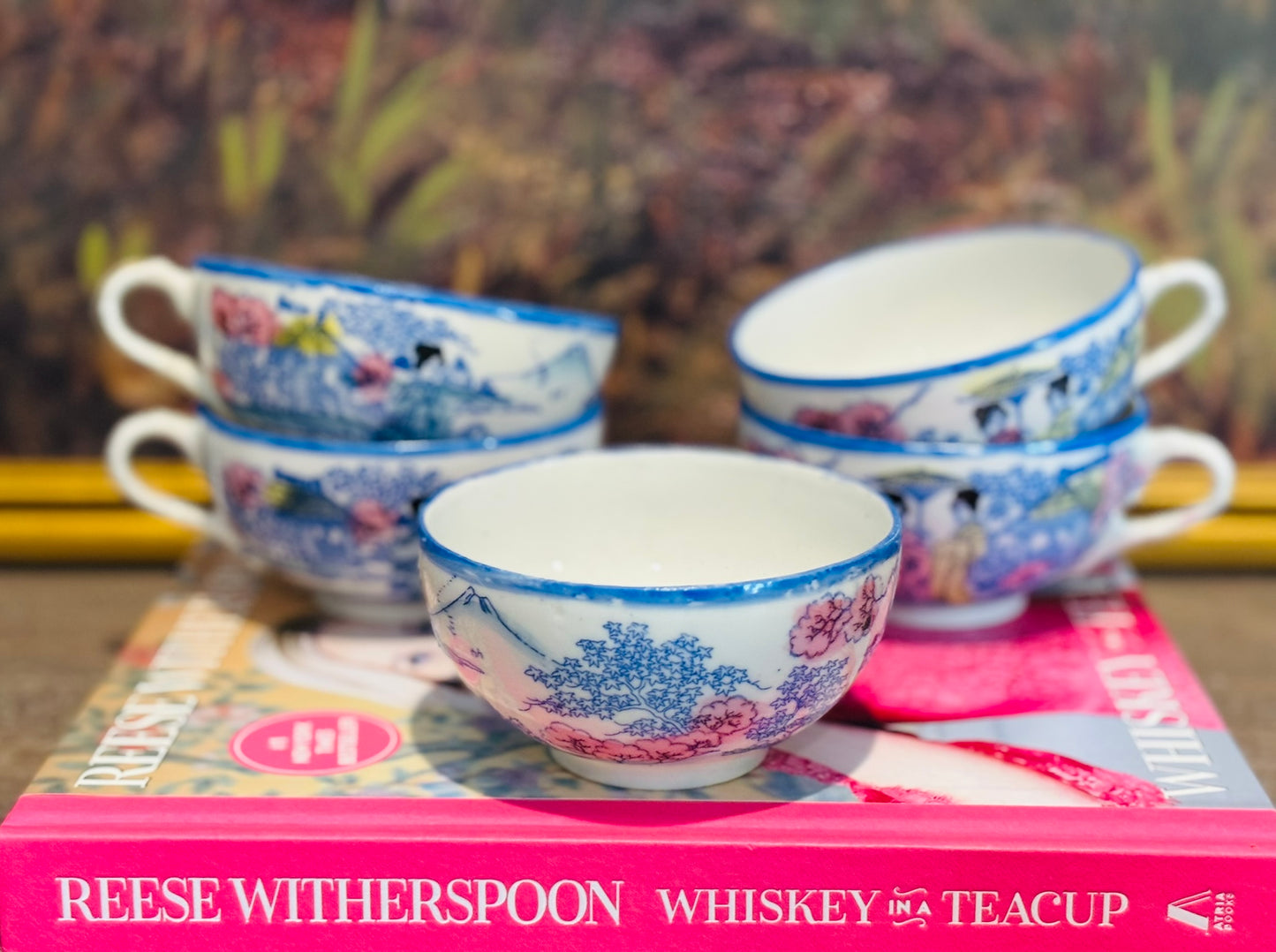 Teaset- Teapot 7.5 x 4 x 5 w, creamer  5.25 x 3.25 x 3.5 w, sugar  6 x 3.75 x 4 w