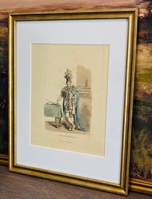 Picturesque Representations of the Dress and Manner of the English Framed Book Plate 12 x 15