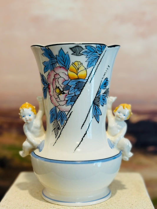 Ucagco Cherub Boot Vase  6.25 h x 5 w x 3.75 d