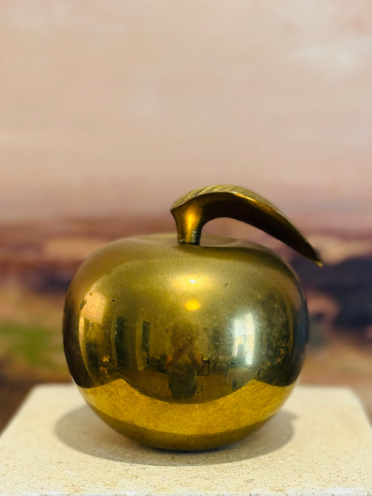 Brass apple 4.5 h x 4 w