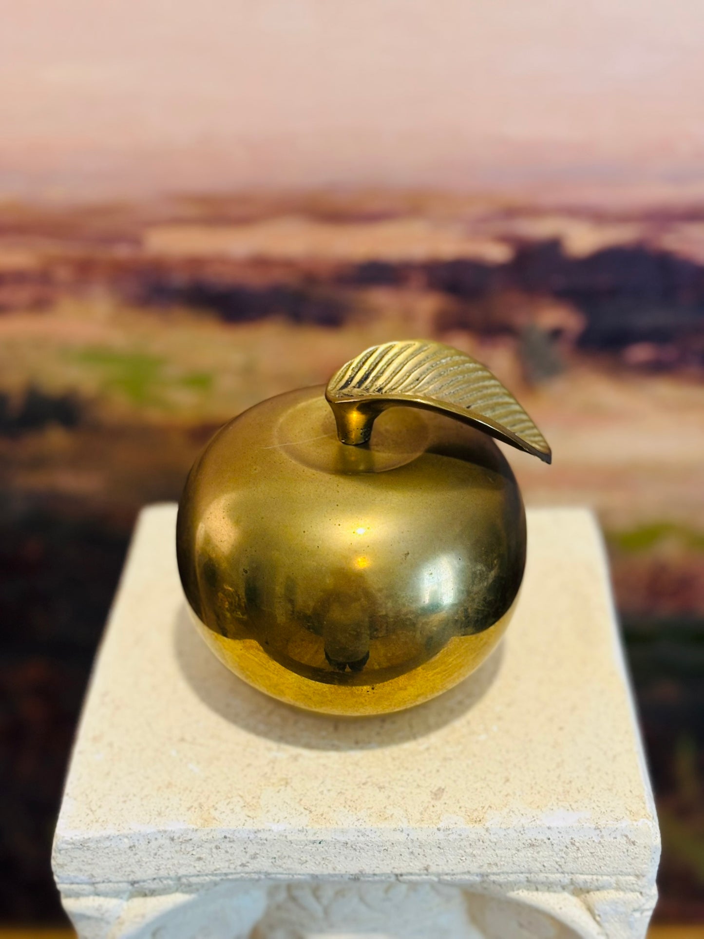 Brass apple 4.5 h x 4 w