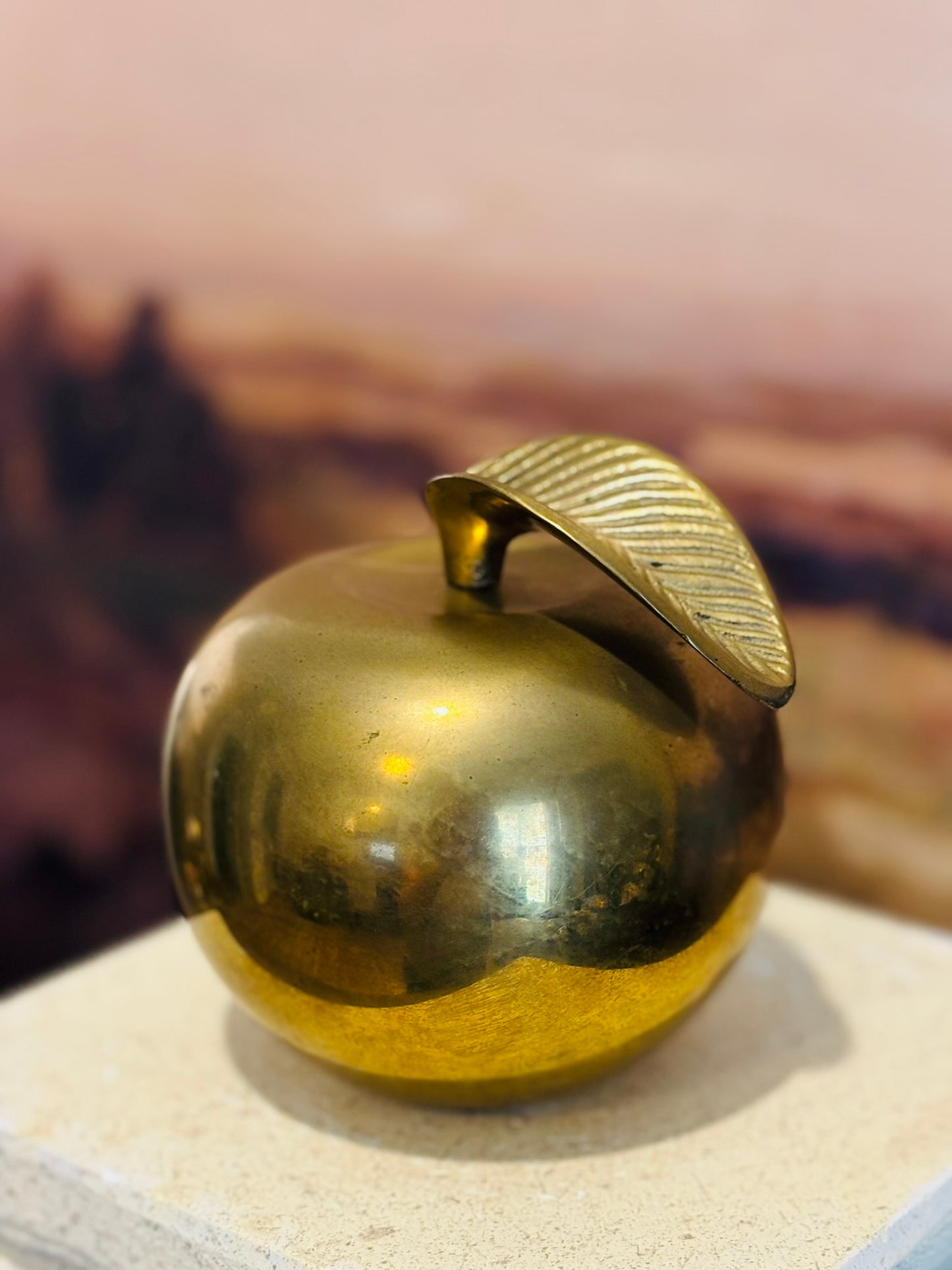 Brass apple 4.5 h x 4 w
