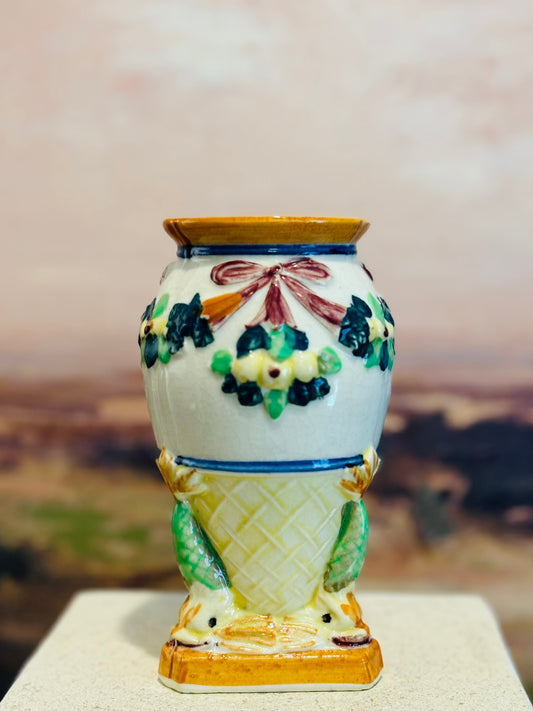 Maruhon Ware Japan 1930s 1940s Koi Vase 6 h x 3.5 w