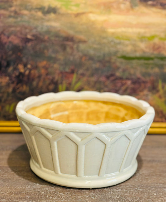 Cream Planter from Vietnam 10 w x 5 h