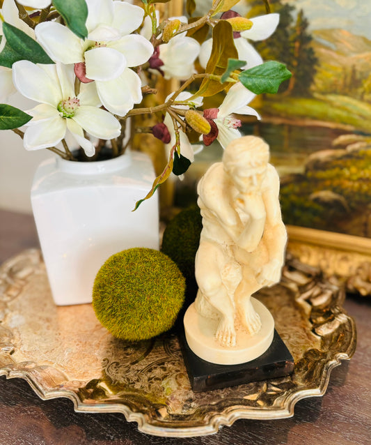 Signed "The Thinker" A. Santini 7 h x 3.25 w