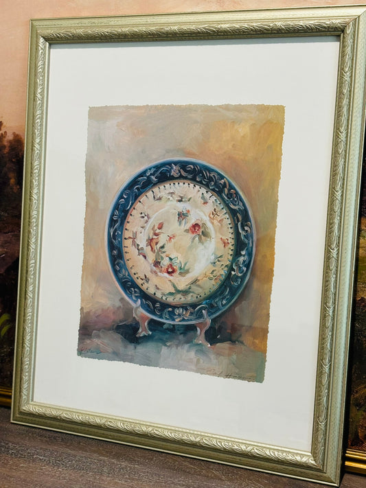 Framed Hageman's Plate Print 18 x 22