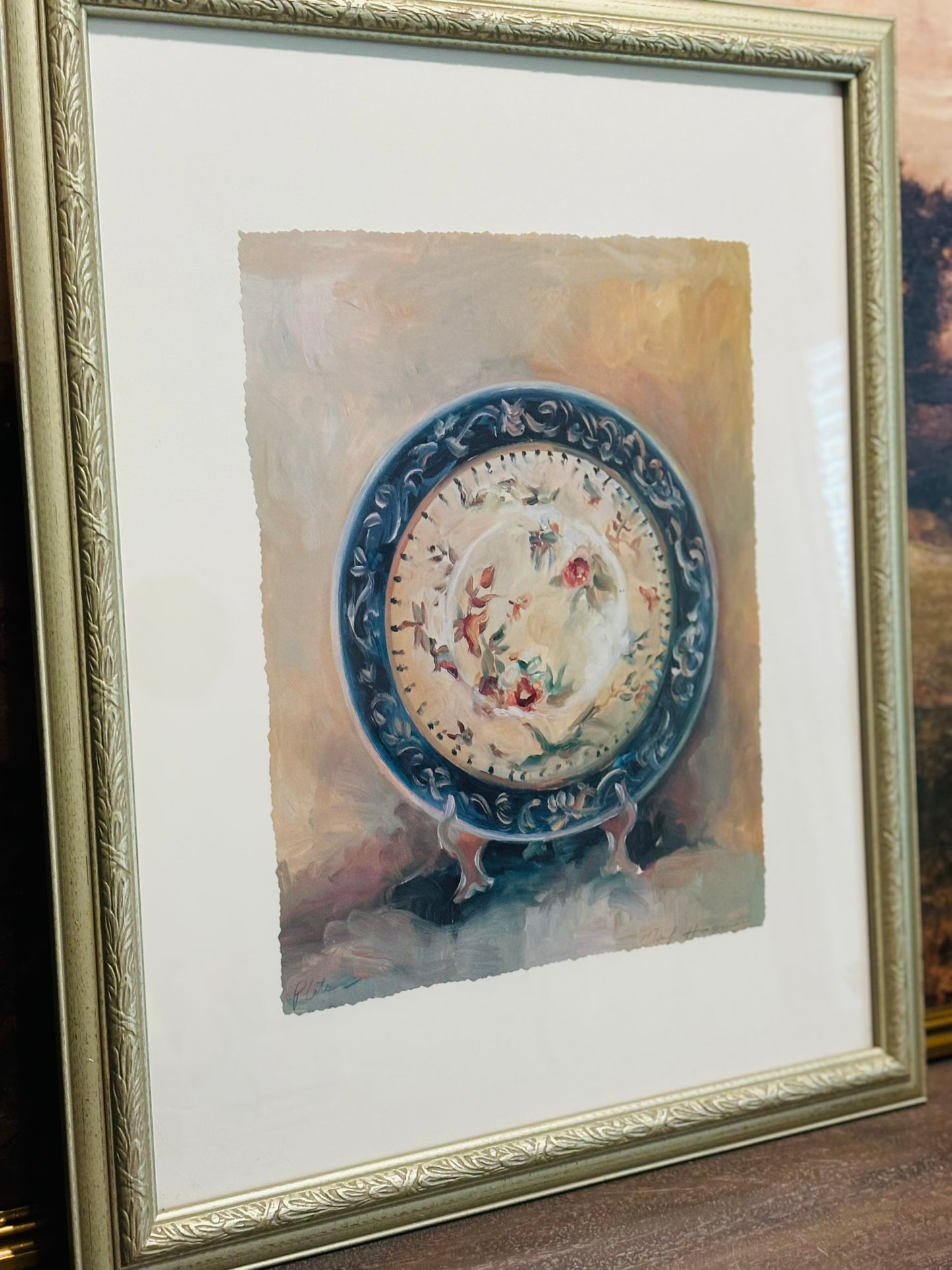 Framed Hageman's Plate Print 18 x 22