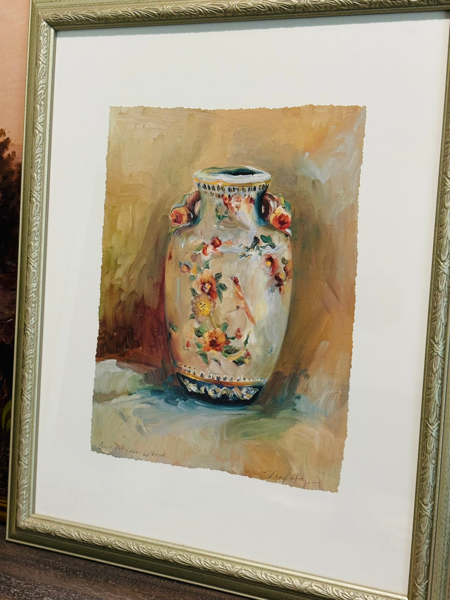 Framed Hagemans Vase Print  18 w x 22 h