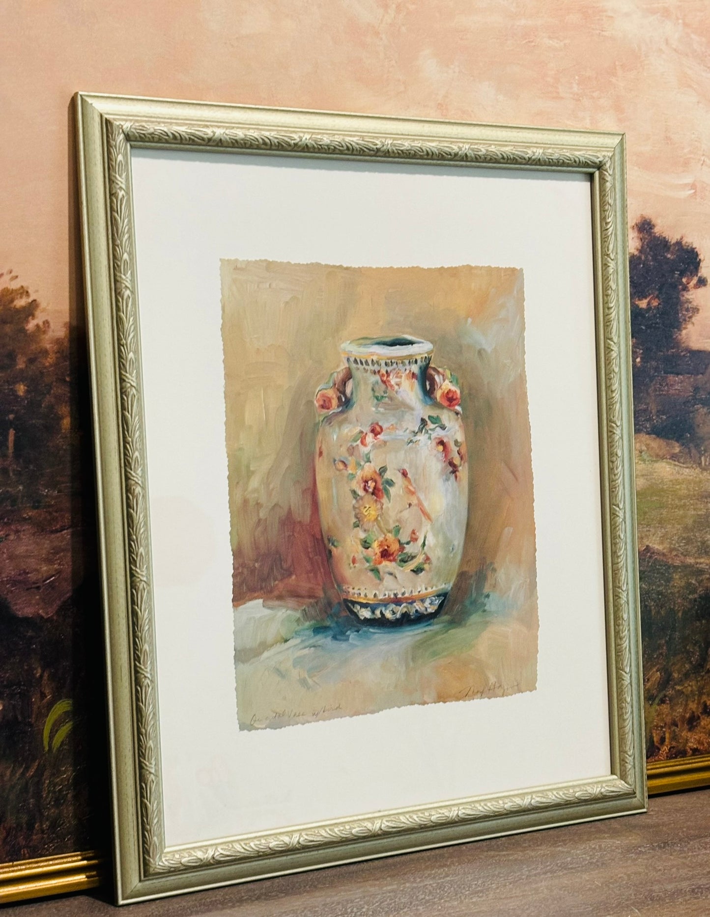 Framed Hagemans Vase Print  18 w x 22 h