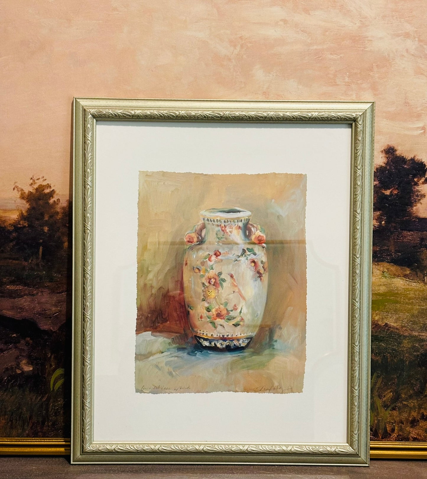 Framed Hagemans Vase Print  18 w x 22 h